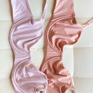 Three VS bras 34b beige and light pink